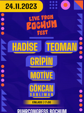 Poster für: Live from Bochum Fest: Hadise Teoman Gripin Motive Gökcan Sanliman