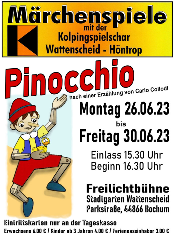 Poster für: Pinocchio Märchenspiele