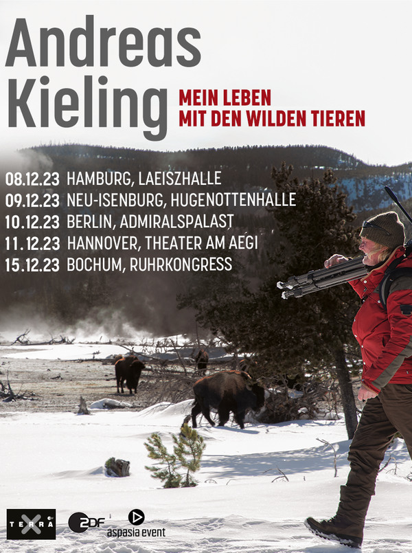 Poster für: Andreas Kieling  ,,Mein Leben mit den wilden Tieren''